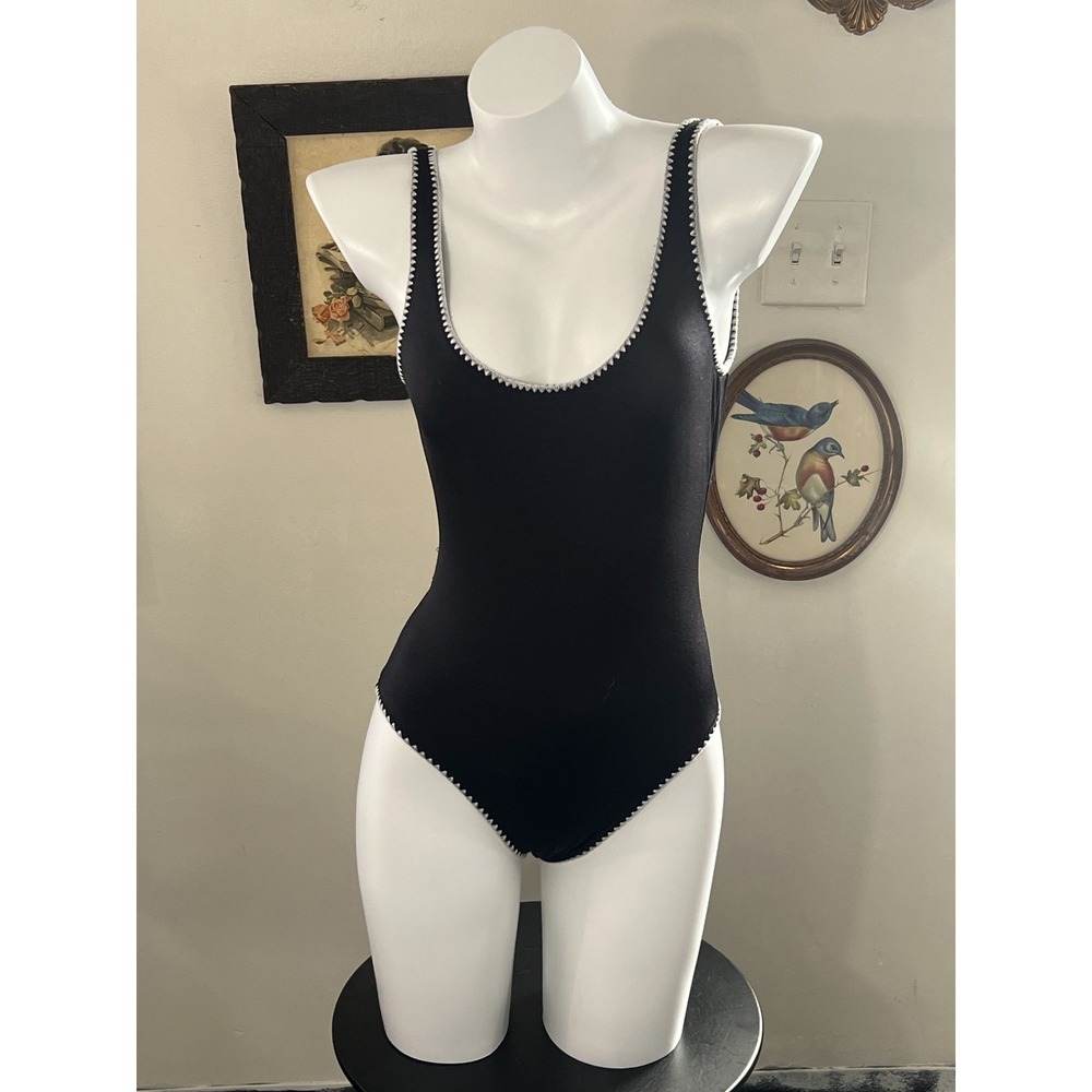 Backflips Black One-Piece Swimsuit Size See Measurements
